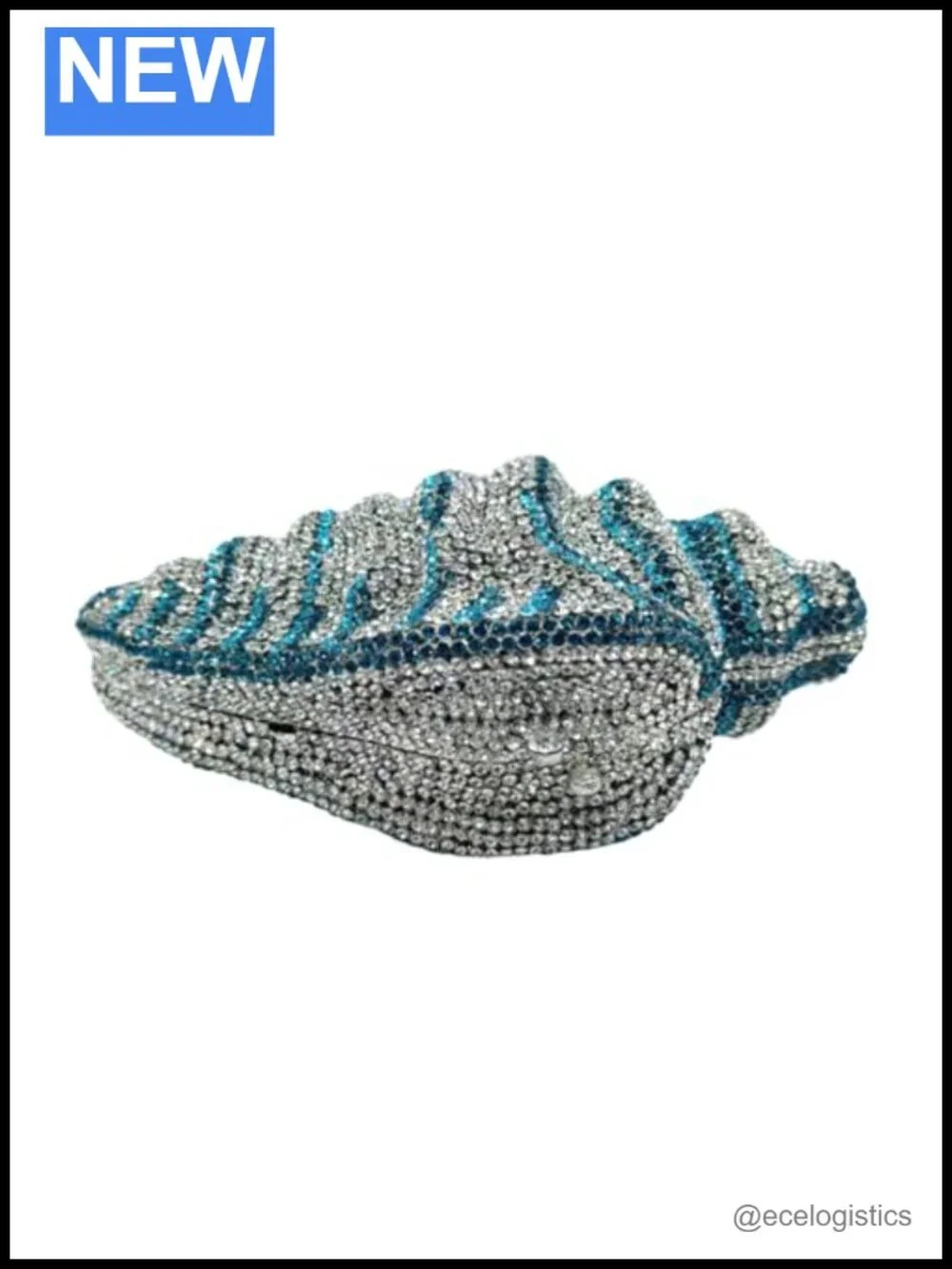 Conch Shell Rhinestone Clutch Purse Crystal Evening Bag Women's